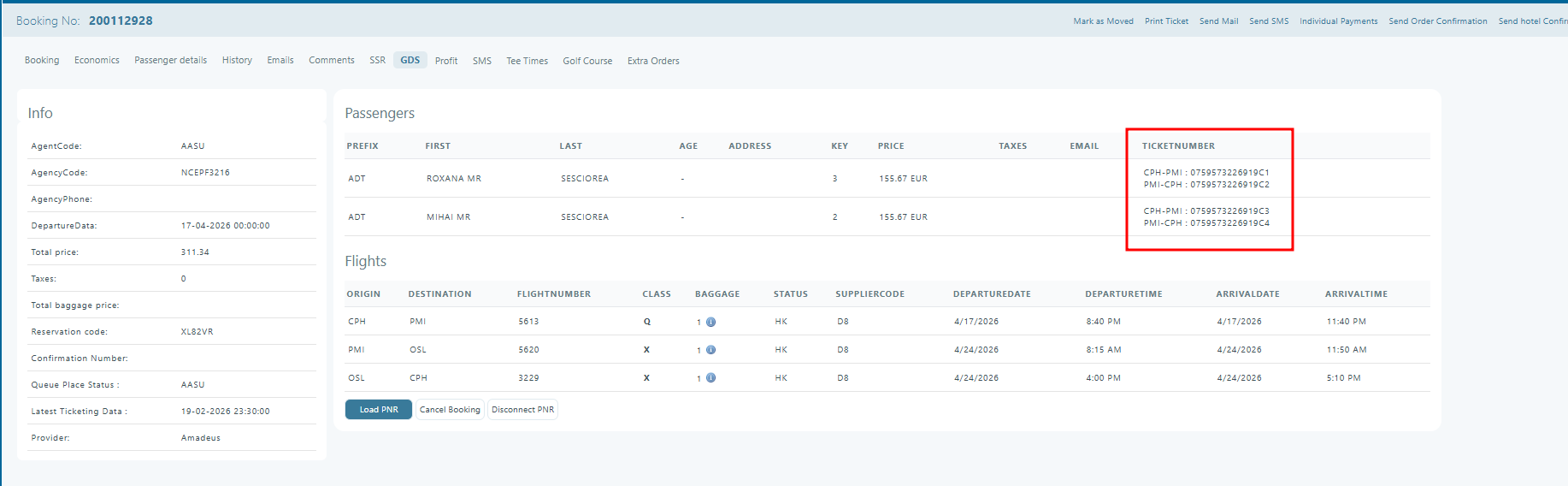 Ticket issued automatically after deadline threshold is met and booking is paid
